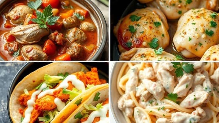 45+ Crockpot Chicken Recipes for Easy Dinners feat