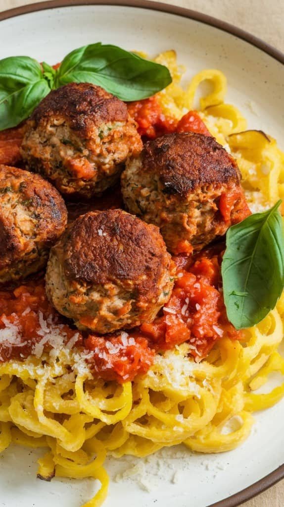 Spaghetti Squash with Meatballs