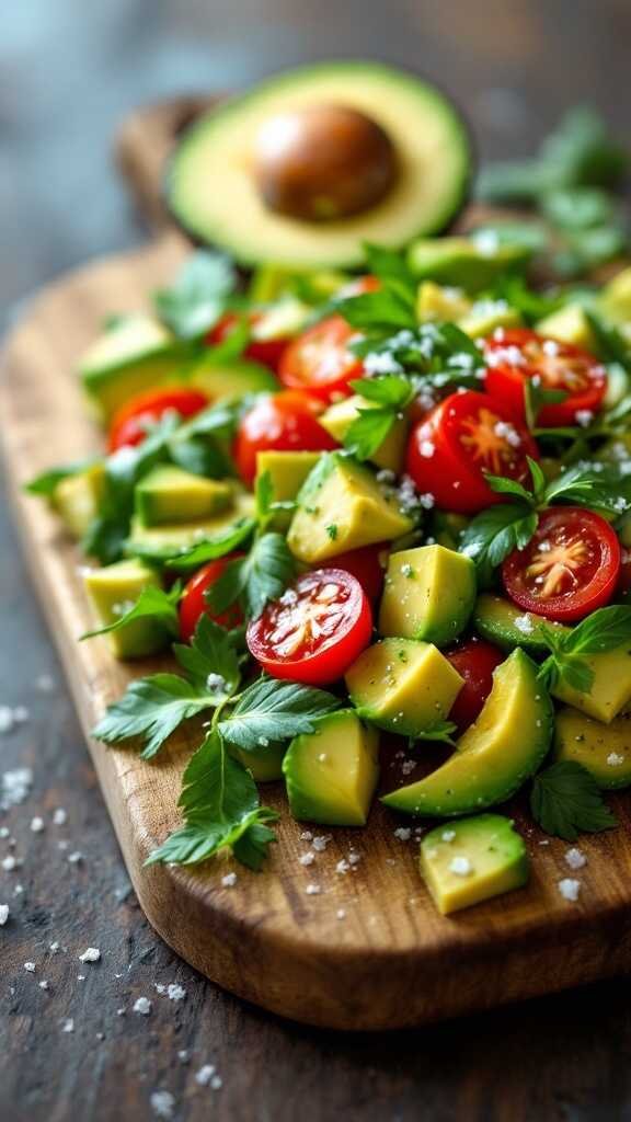 Avocado and Tomato Salad with fresh herbs