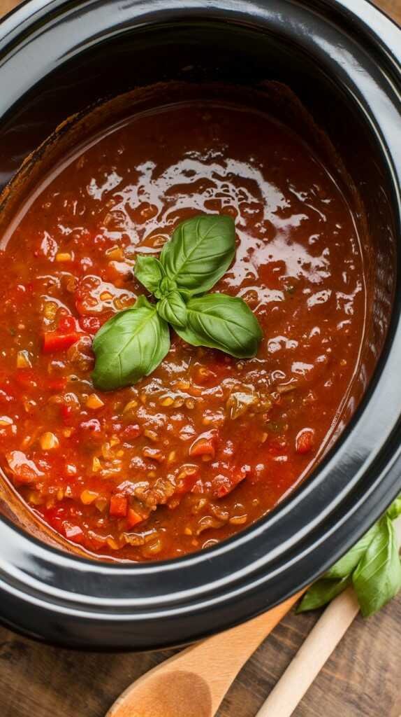 Crockpot beef bolognese sauce for lasagna