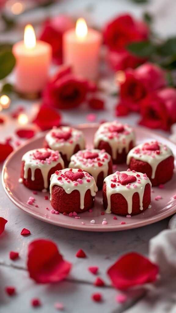 Delicious red velvet cheesecake bites for Valentine's Day