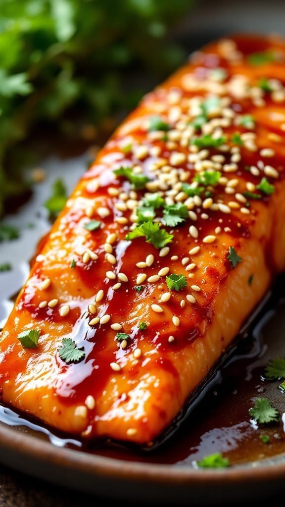 Baked Salmon with Teriyaki Glaze
