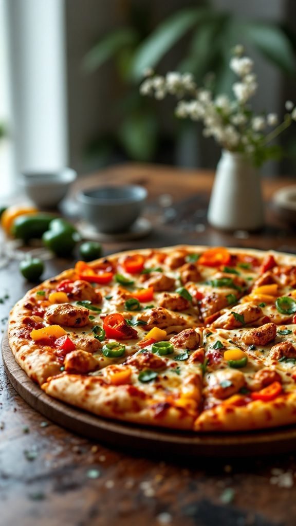 Cajun Chicken Pizza with Peppers