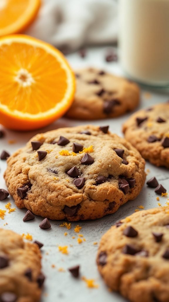 Delicious chocolate chip cookies with a hint of orange zest