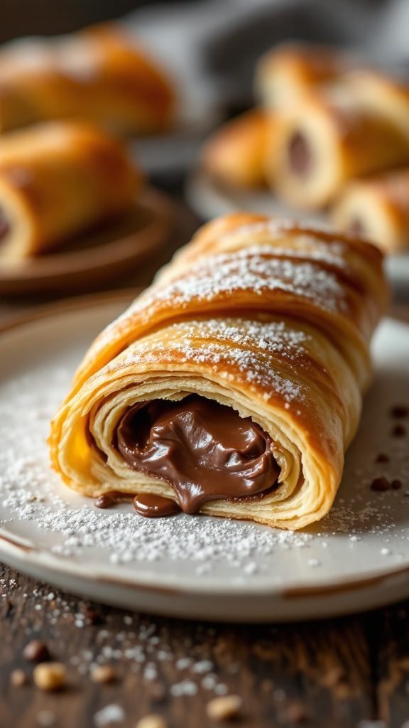Chocolate Hazelnut Puff Pastry Twists