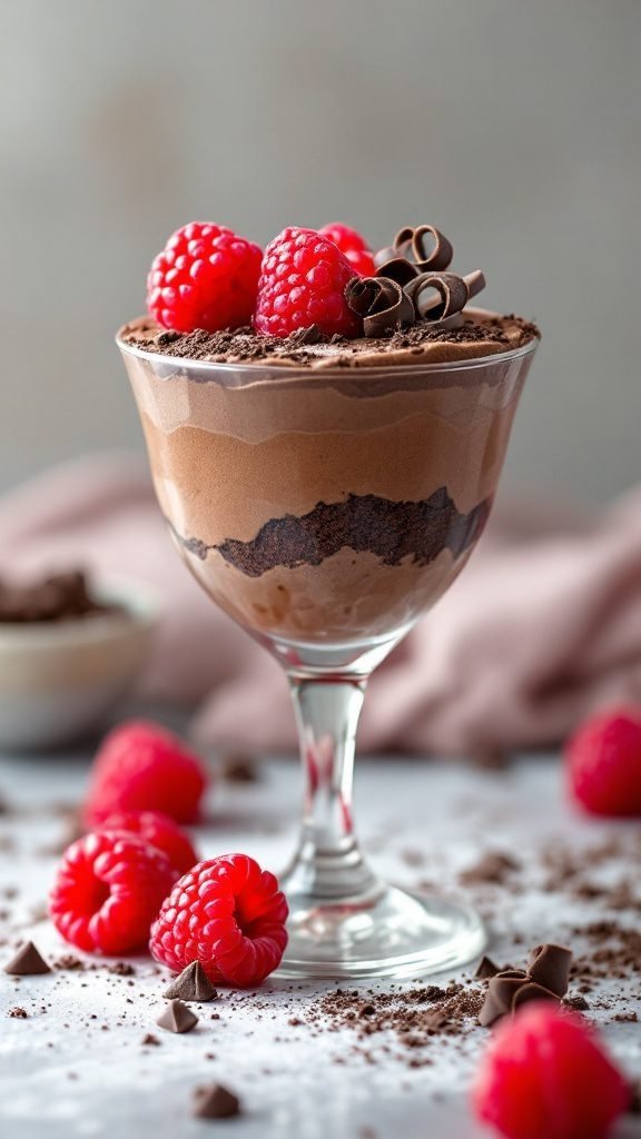 Chocolate Raspberry Mousse dessert