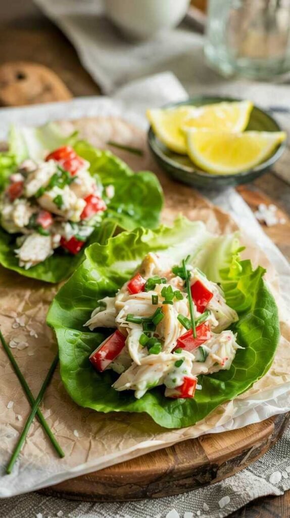 Herbed Crab Salad Lettuce Wraps
