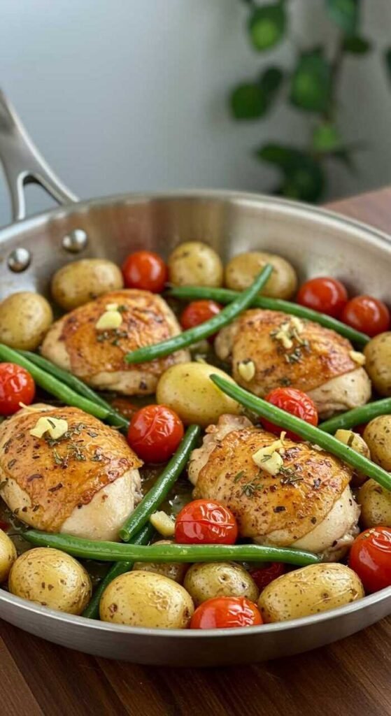 One-Pan Lemon Garlic Chicken and Veggies