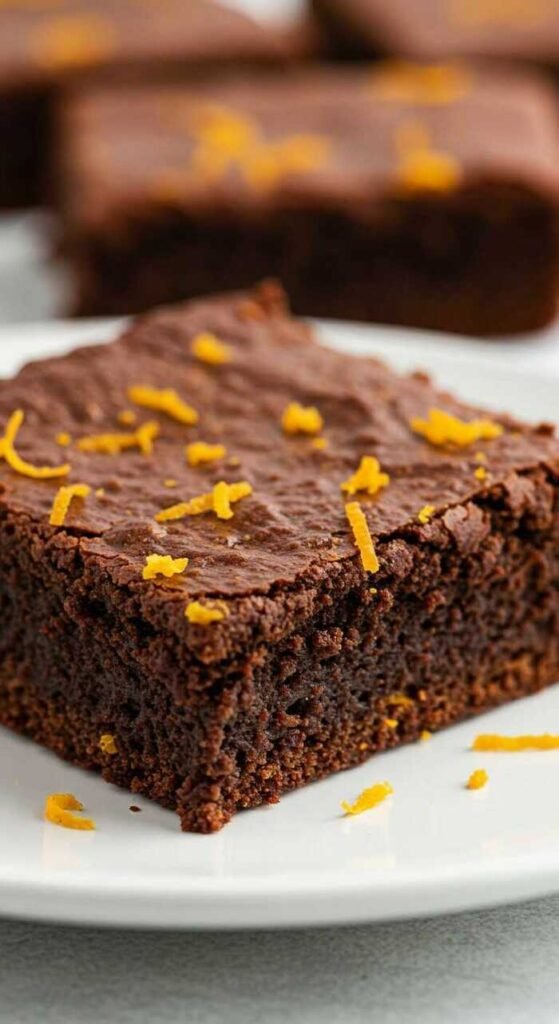 Delicious orange zest brownies