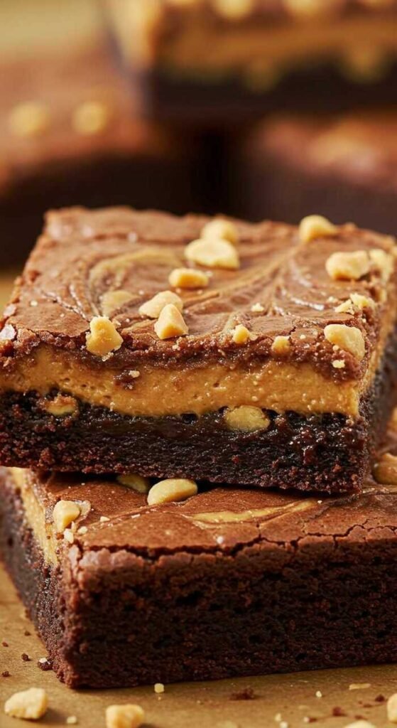 Delicious peanut butter cup brownies